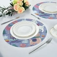 thumbnail image 4 of 15.4" Round Placemat Set of 4 Polyester Fabric Place Mats Non-Slip Dining Kitchen Table Mats for Kitchen Party Decor Cute Animals in The Snow, 4 of 5