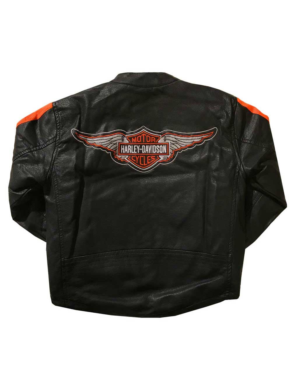 Harley-Davidson Little Boys/' Striped Faux Leather Biker Jacket Black 6084849