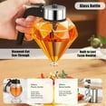 thumbnail image 4 of Qczoyp Honey/Syrup Dispenser -Premium No Drip Design, Elegant Diamond Shape with STAINLESS STEEL TOP,Clear Glass Honey Container（8oz）, 4 of 7