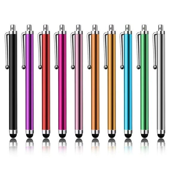Naierhg 10/20Pcs Portable Capacitive Touch Screen Clip On Stylus Pen for Phone Tablets