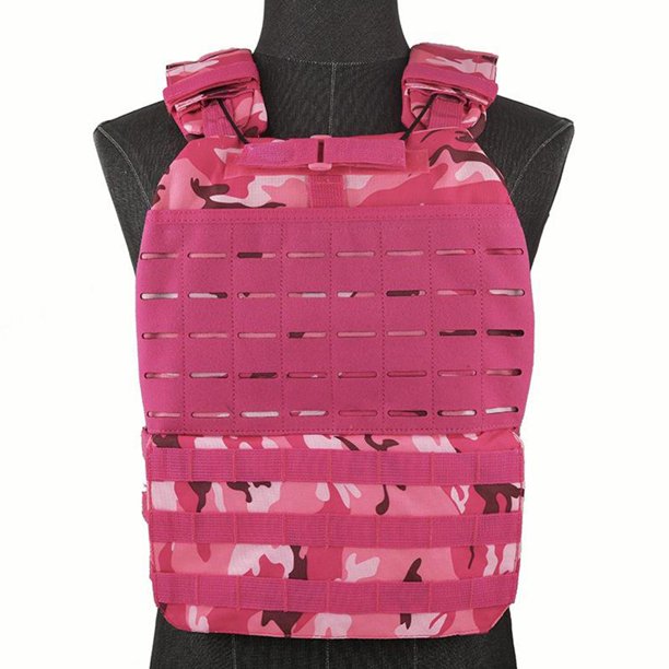 Chaleco táctico unisex Molle Equipo de militar - Rosa Rosado Macarena Chaleco táctico Unisex