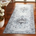 thumbnail image 2 of SAFAVIEH Arizona Tristen Medallion Machine Washable Runner Rug, Ivory/Blue, 2'6" x 8', 2 of 10