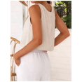 thumbnail image 4 of Women'S Crop Tank Tops Spring Summer Sleeveless V Neck Cropped Casual Beach Tops Shirts Color S, 4 of 7