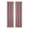 thumbnail image 4 of HBBKVI 2 Pcs Luxury Blackout Curtains 42" × 63", Grommet Thermal Insulated Curtains for Bedroom Living Room, Noise Reduction Curtain Panels Pink, 4 of 5