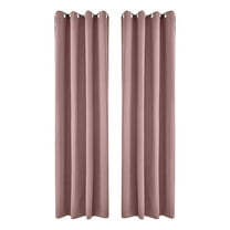 JVBTVB Blackout Thermal Insulated Curtains 42x63 Inch - Noise Reducing Polyester Room Darkening Curtains with Grommets for Bedroom