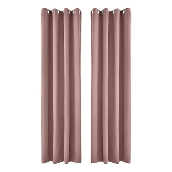 JVBTVB Blackout Thermal Insulated Curtains 42x63 Inch - Noise Reducing Polyester Room Darkening Curtains with Grommets for Bedroom