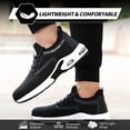 thumbnail image 5 of LAoutun Steel Toe Shoes for Men Black Work Shoes Safety Shoes Steel Toe Sneakers, 5 of 6