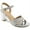 Silver, variant on Ecetana Heeled Sandals for Women Chunky Low Heels Pump Sandals Open Toe Ankle Strap Wedding Party Dress Shoes
