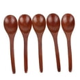 thumbnail image 2 of 5Pcs Wooden Spoons Honey Wooden Soup Spoons Behangroller Teaspoon With Long Handle For Eating Mixing Stirring Cooking, 2 of 8