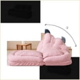 thumbnail image 4 of 18-Position Adjustable Fold Down Sofa Bed | Pink | Seat Depth 42.5, 4 of 26
