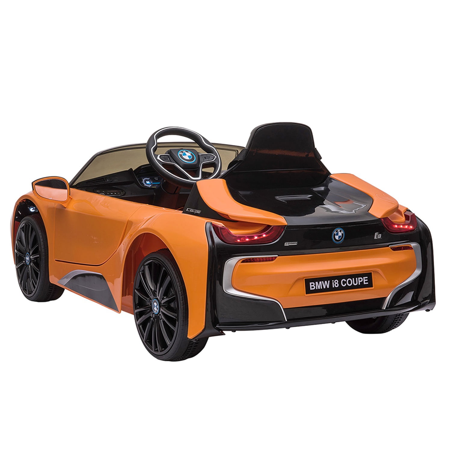CIPACHO 12V Powered Ride On Car, Officially Licensed Electric Kids Car Toy with Remote Control Music Horn Lights Suspension Wheels, Orange