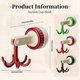 thumbnail image 2 of 360 Degrees Rotating Folding Hook, Kitchen Hooks for Hanging Utensils, 2 of 5