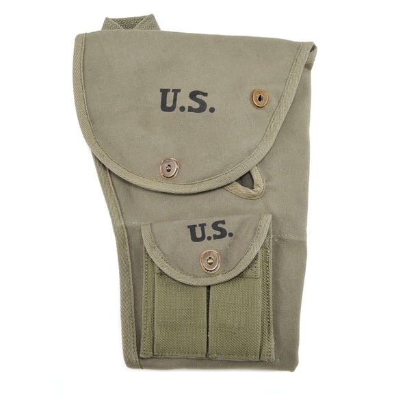 US WWII M1 Carbine Canvas Paratrooper Jump Case with Magazine Pouch marked JT&L 1944