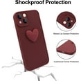 thumbnail image 5 of Case for iPhone 13, Cute Pattern Soft TPU Case for Girls Women, Camera Hole Protective Case for iPhone 13 (6.1 inch), Red Heart, 5 of 7