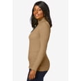 thumbnail image 3 of Jessica London Women's Plus Size Ribbed Cotton Turtleneck Sweater, 3 of 5