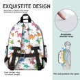 thumbnail image 5 of White Cartoon Dinosaurs Names Pattern Cute School Backpack Bag for School with Padded Back and Adjustable Shoulder Straps 15.25"x11.5"x5.25", 5 of 5