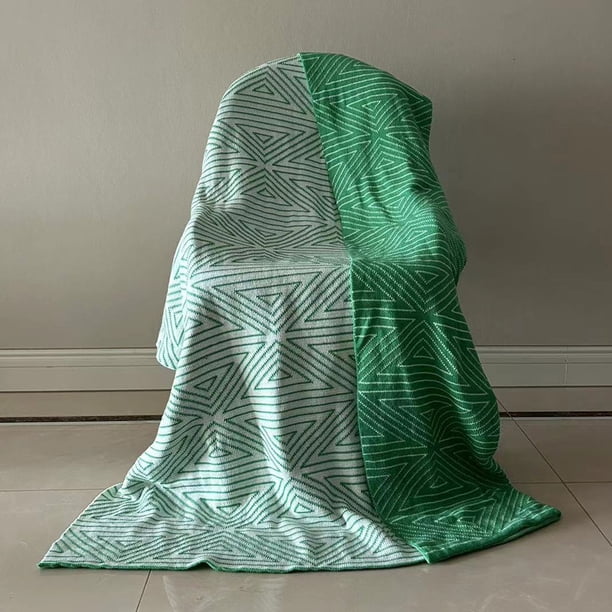 Mantas tejidas a mano, manta tejida moderna, manta tejida suave y ligera para sofá, cama y sala de estar (50 x 60 pulgadas)