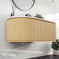 thumbnail image 2 of Eviva Haven 48"W x 22"D Oak Wall-mounted Bathroom Vanity with White Solid Surface Integrated Sink Top, 2 of 7