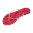 thumbnail image 6 of Xucatan Women's Clear Strap Flat Sandals, Transparent PVC Low Heel Slippers with Embossed Texture, Breathable Casual Summer Shoes, Versatile Colorful Design for Spring Outdoor Gift, 6 of 9