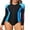 Gradient/Navy, variant on Sociala Women's Color Block Rash Guard Long Sleeve Zipper Swim Shirt UPF 50+
