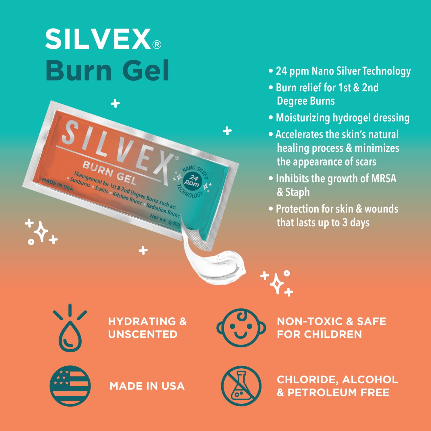 Silvex Burn Gel 5 Pk by Be Smart Get Prepared