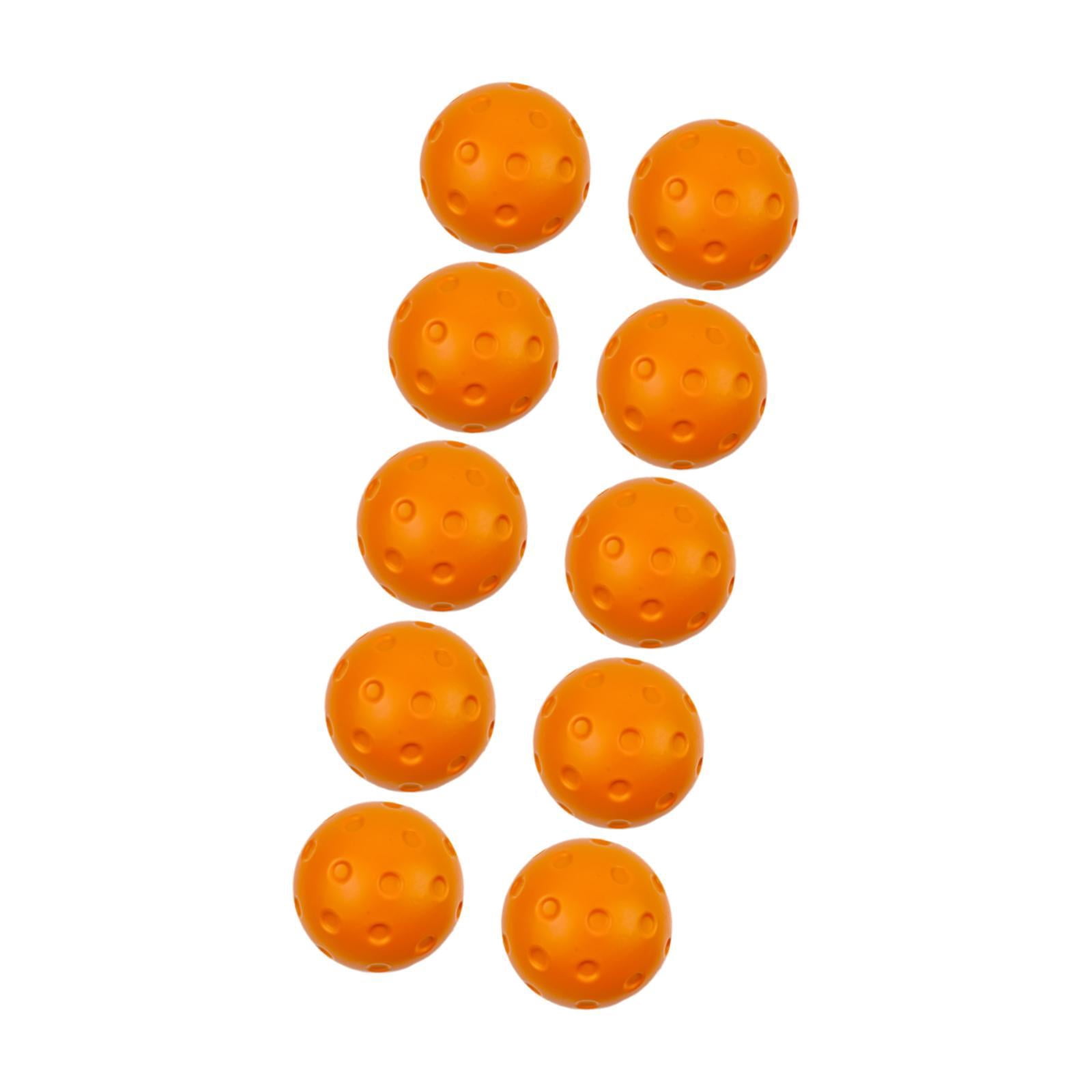 Baoblaze 10 Pieces Pickleball Ball Indoor Practice Ball 74mm Flexible Silent s orange