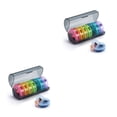thumbnail image 1 of Contenedor de pastillas Naiovety a prueba de polvo y humedad Negro y colorido 2Conjunto, 1 of 6
