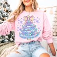 thumbnail image 1 of Colorful Glitter Coquette Christmas Tree Sweatshirt, Christmas Sweatshirt, Holly Jolly Sweatshirt, Christmas Sweatshirt, Christmas Coquette Sweatshirt, Merry Christmas Sweatshirt, 1 of 4