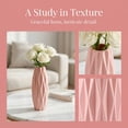 thumbnail image 2 of Unique Bargains Clear Plastic Slim Single Stem Bud Vase Pink 1.8" x 1.8" x 8.3", 2 of 6
