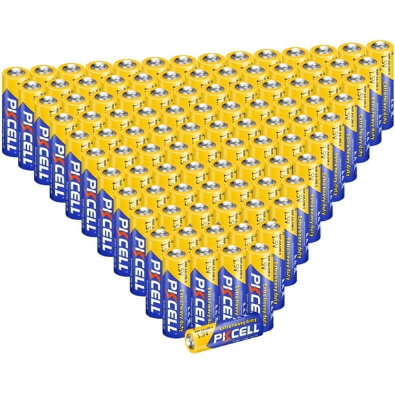 PKCELL MAX AA Batteries (100 Pack), Double A Carbon Zinc Batteries