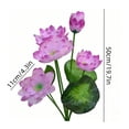 thumbnail image 3 of Ramo de flores de loto artificiales de 9 cabezas, lirios de agua falsos, tallos de seda morada de 19,7 pulgadas de alto • Jarrón de decoración zen • Centro de mesa de boda, 3 of 7