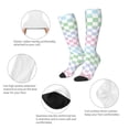 thumbnail image 3 of Balery Colorful Checkerboard Calcetines novedosos Calcetines deportivos Calcetines hasta la rodilla Calcetines de algodón Calcetines originales y geniales, 3 of 6
