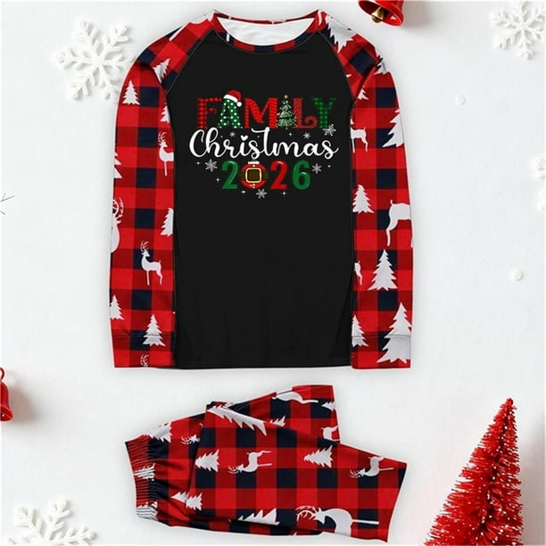Blusa y pantalones con estampado a cuadros para hombre y papá, ropa familiar, pijamas, blusa y pantalones de poliéster