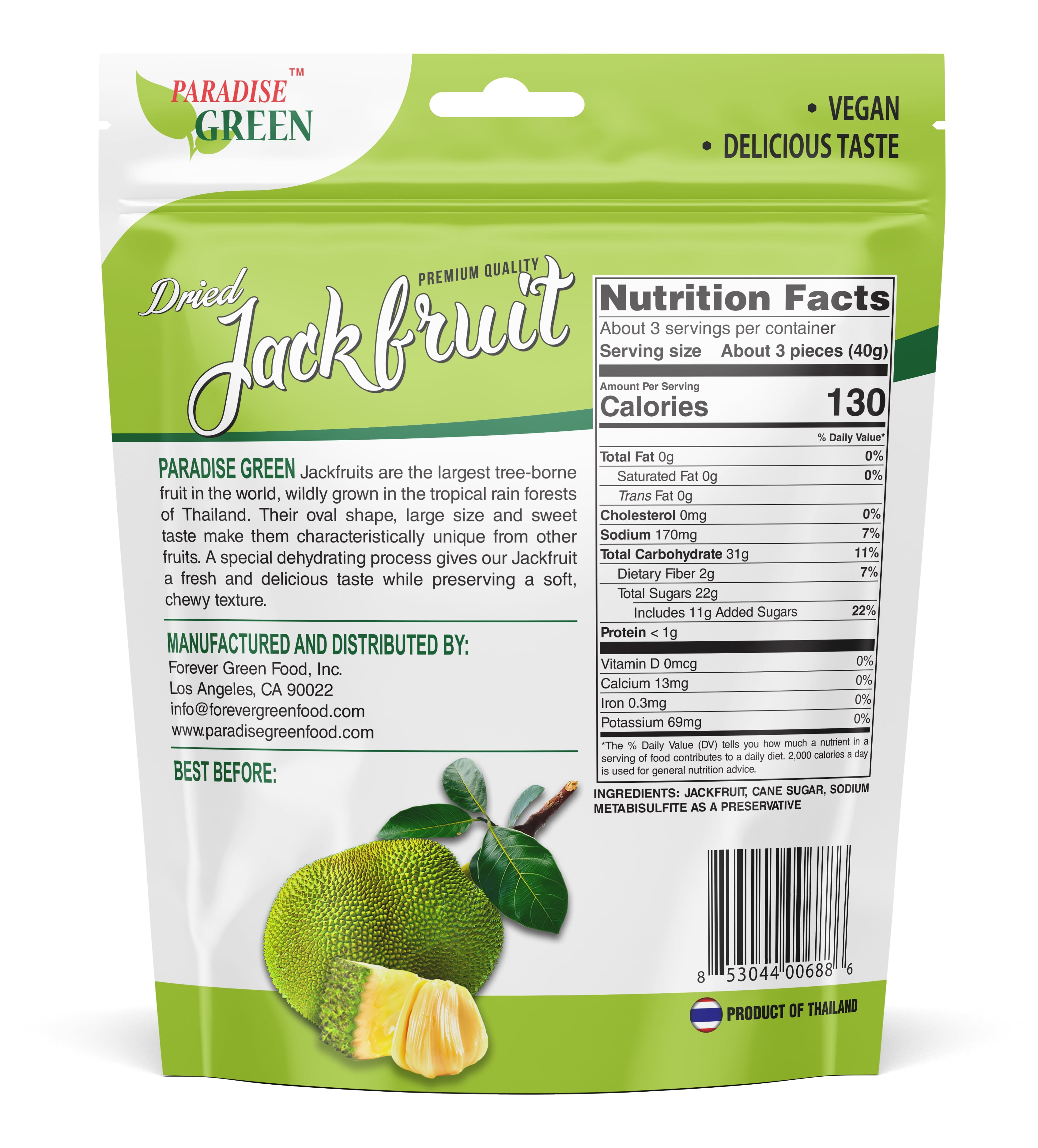 2 pack) Paradise Green Dried Jackfruit - Walmart.com