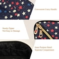 thumbnail image 5 of FORMRS Makeup Bag Travel Cosmetic Organizer for Women Fold Flat Zipper Pouch with Handle, Red Starry Pattern, 5 of 8