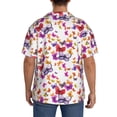 thumbnail image 3 of Goofa watercolor butterflies Printed Men's Casual Short-sleeved Shirt,Lightweight Breathable Button-down,Summer Casual men's top,Versatile Fashion shirt-XX-Large, 3 of 5