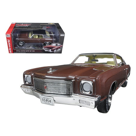 1971 Chevrolet Monte Carlo SS 454 Rosewood Metallic Limited Edition to 1002pcs 1/18 Diecast Model Car by