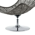 thumbnail image 4 of Modway Brighton Wicker Rattan Outdoor Patio Swivel Lounge Chair in Light Gray White, 4 of 6
