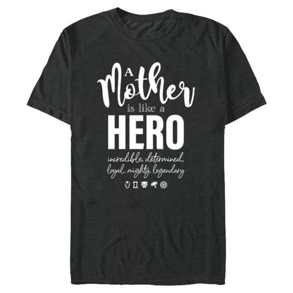 Marvel A Mother Is Like A Hero - Short Sleeve Blended T-Shirt for Adults - Customized-Dark Heather