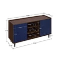thumbnail image 3 of Duane Sideboard made from Engineered Wood in Dark Brown and Navy Blue, 3 of 25