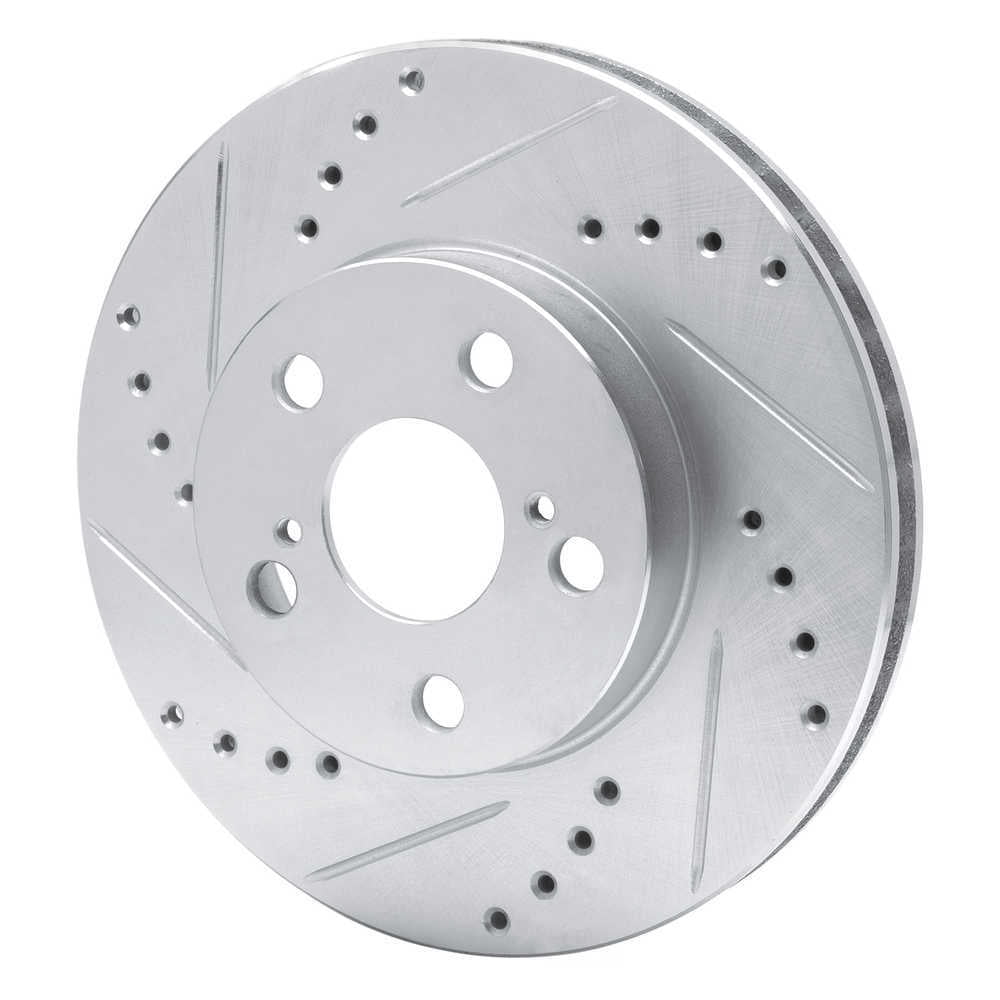 Dynamic Friction Company 631-76067L DFC Brake Rotor - Drilled And Slotted - Silver