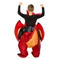 thumbnail image 3 of Rubies Red Dragon Light Up Ride-On Inflatable Costume for Kids, Unisex, 3 of 5
