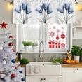 thumbnail image 5 of Blue Tulip Curtain Valances for Windows, Kitchen Valance Window Treatments Panel 2 Pack, Spring Floral Botanical Leaves Pastoral Rod Pocket Short Curtains for Bathroom Bedroom 60 x 18 Inch, 5 of 8