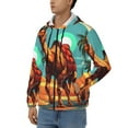 thumbnail image 3 of Kdxio Cool Camel Oasis Vibes Print Men Hoodies Casual Hoodies for Men with Zip Pockets Full Zip Long Sleeve Sweatshirt Sports Hooded Jacket-Large, 3 of 5