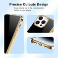 thumbnail image 3 of Compatible With iPhone 14 Pro 5g Case Cell Phone Case Slim Thin with 360°Finger Ring Stand Metal Electroplated Soft Flexible Tup Frame Full Body Shock-Absorption Bumper Hard Back Mobile Cover-Black, 3 of 9