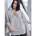 thumbnail image 2 of Daisies, Sun And Moon Art Sweatshirt Women -Image by Shutterstock, Female Large, 2 of 4