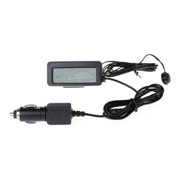 ROZYARD Auto Car LCD Digital Display Indoor Outdoor Thermometer Meter with 1.5m Cable
