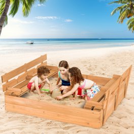 Bac à Sable Lennart avec 2 Bacs et Couvercle en Plastique - Idéal pour les Enfants Bac à Sable Lennart avec 2 Bacs et Couvercle en Plastique - Idéal pour les Enfants