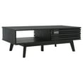 thumbnail image 4 of SAFAVIEH Rori Mid-Century Solid 2 Shelf Coffee Table, Black, 4 of 12