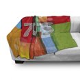 thumbnail image 3 of 70s Party Soft Flannel Fleece Blanket, Retro Groovy Art Backdrop Colorful Geometric Abstract Striped Old Fashioned Love, Cozy Plush for Indoor and Outdoor Use, 70" x 90", Multicolor, by Ambesonne, 3 of 6
